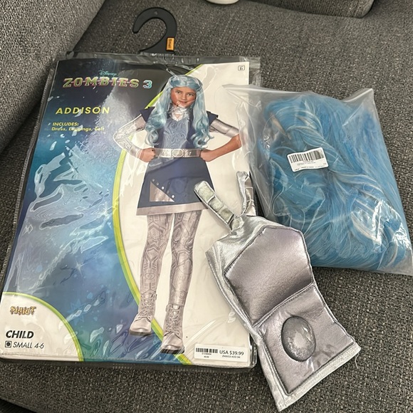 Disney Other - Zombies 3 Addison Costume with GLOVE and WIG Brand New Disney costume